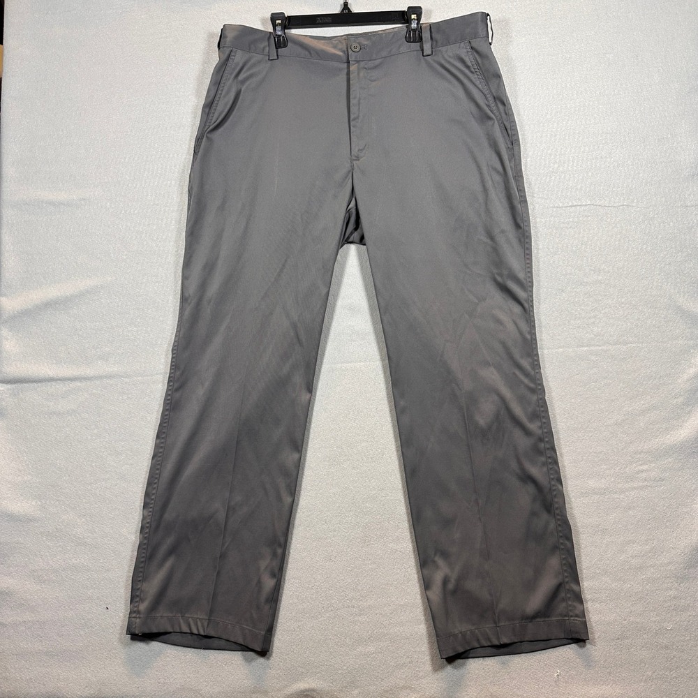 Nike Golf Dri-FIT Flat Front Pants Mens 36x30 Grey Performance Trousers 1209